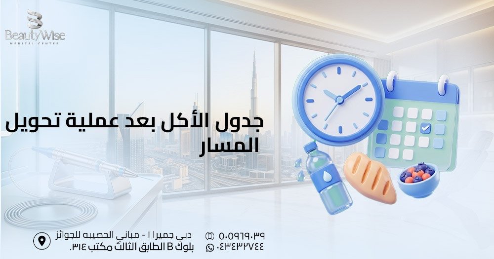 جدول الأكل بعد عملية تحويل المسار