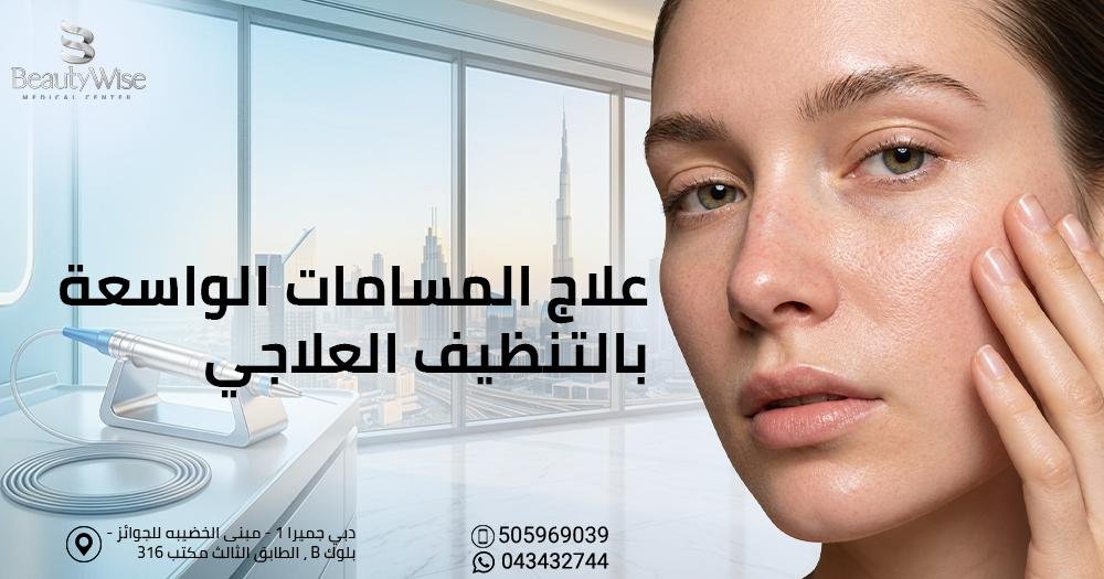 علاج المسامات الواسعة بالتنظيف العلاجي