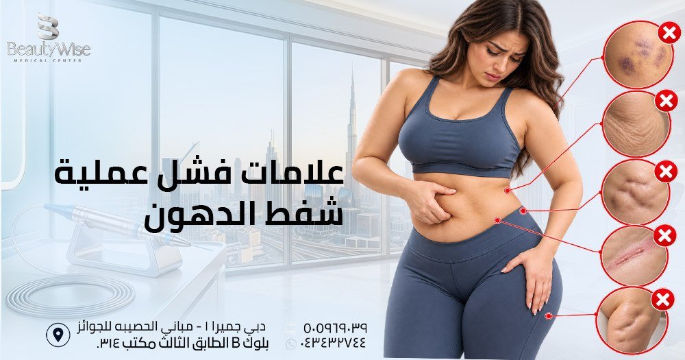 علامات فشل عملية شفط الدهون