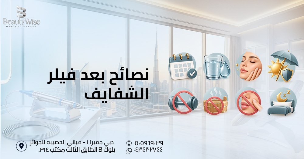 نصائح بعد فيلر الشفايف